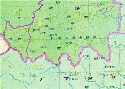 宋广南西路北部与夔州路南部示意图由此可见,"洞"自宋代以来,便是羁縻